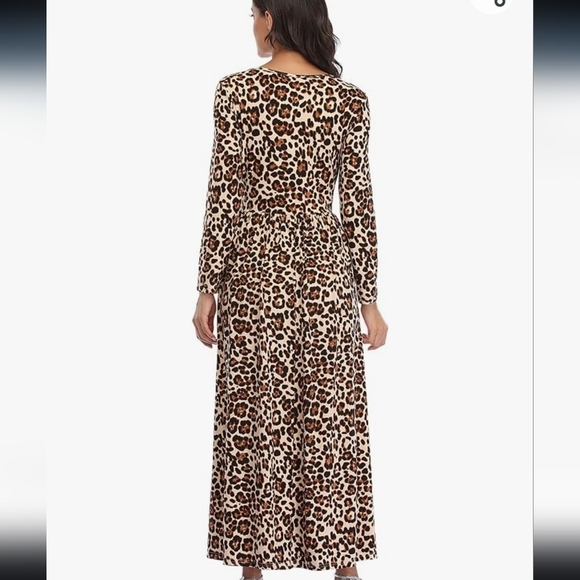 Leopard long sleeve Maxi Dress - Picture 2 of 11